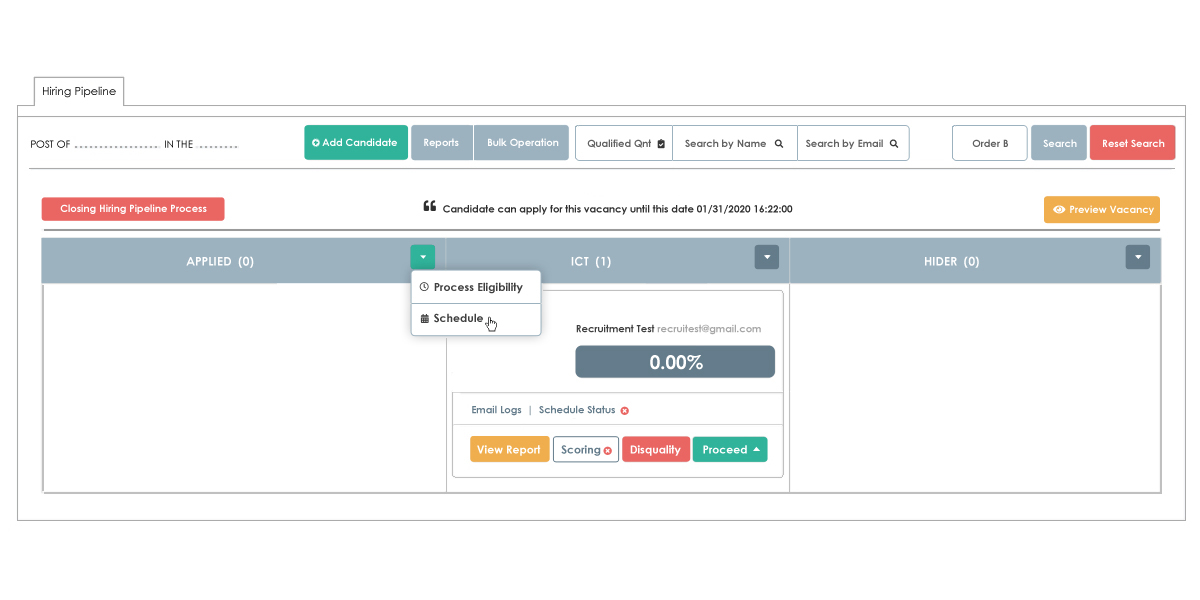 dakar software recruitment example