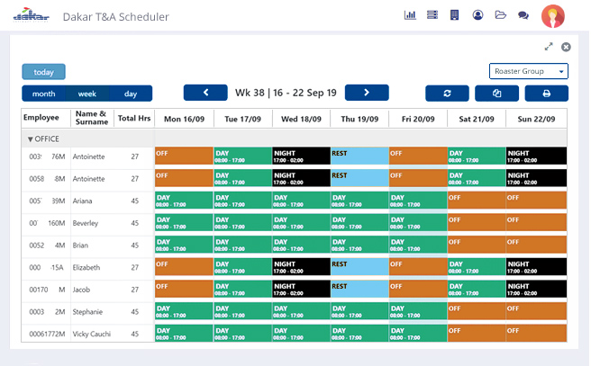 Dakar Software Rostering and Scheduler