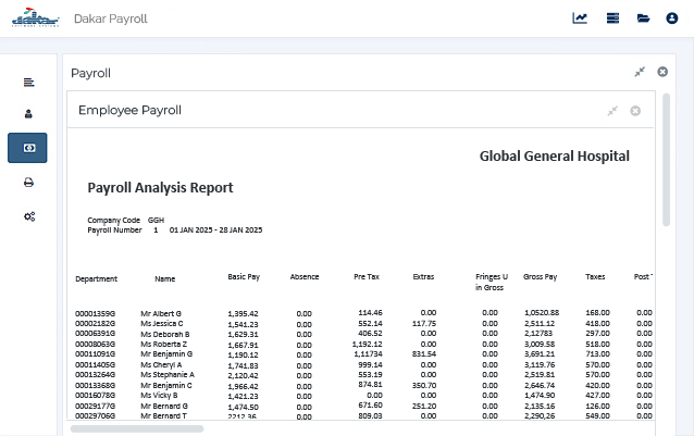 Dakar Payroll - Reports